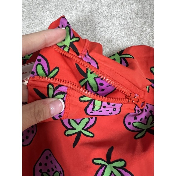 Hannah‎ Anderson Kids Bathing Suit Strawberry Print Ruffled Bottom Size 8 - Picture 8 of 10